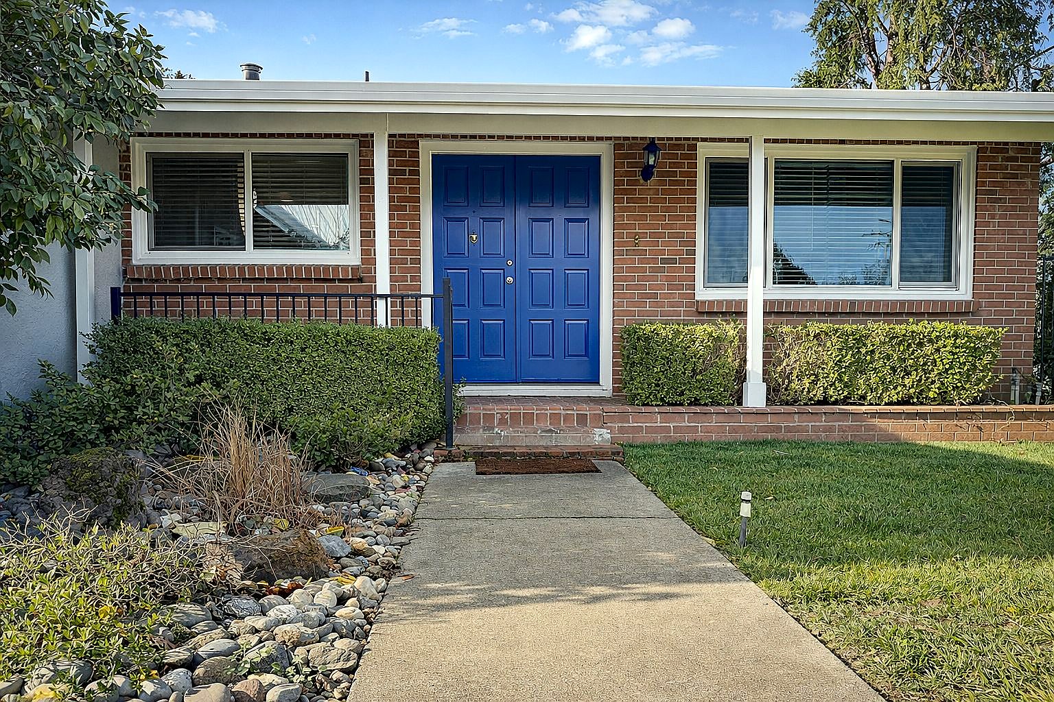 Front entry and updated exterior at 2804 Notre Dame Drive